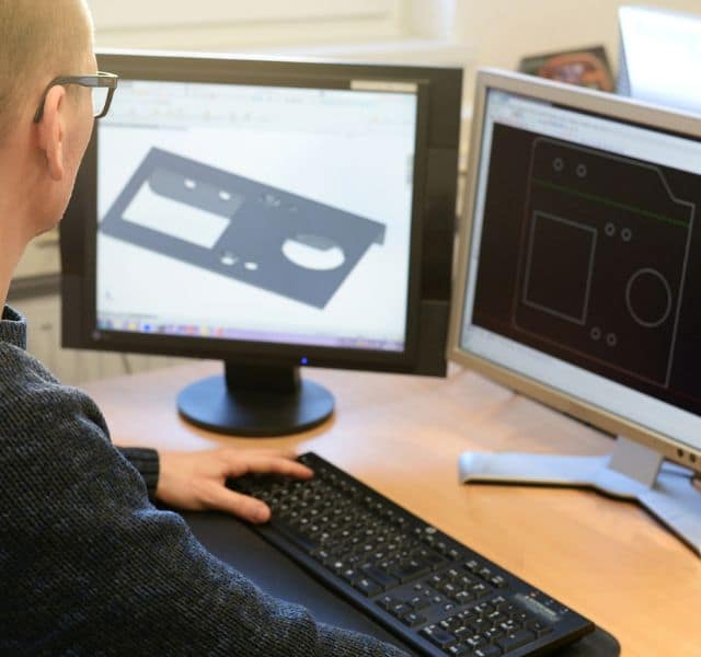 CAD designer rendering steel parts for JS Burgess